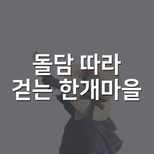 돌담 따라 걷는 한개마을