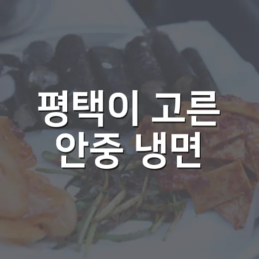 평택이 고른 안중 냉면