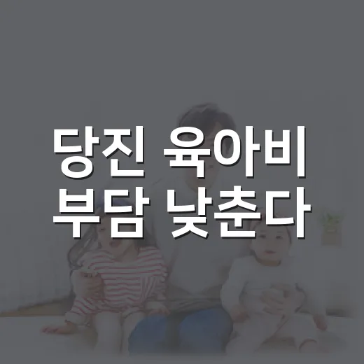 당진 육아비 부담 낮춘다