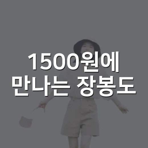 1500원에 만나는 장봉도