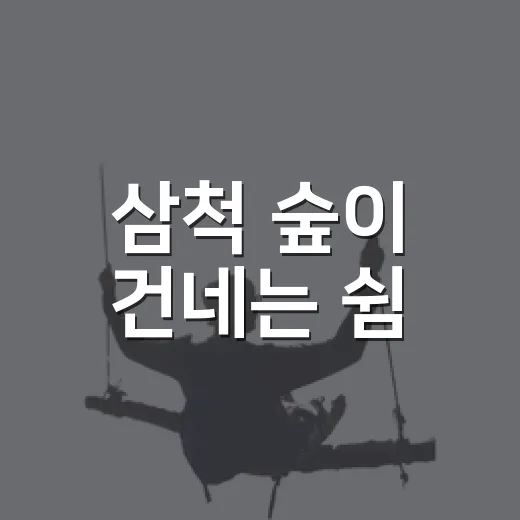 삼척 숲이 건네는 쉼