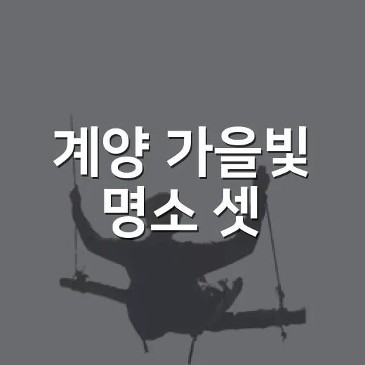 계양 가을빛 명소 셋