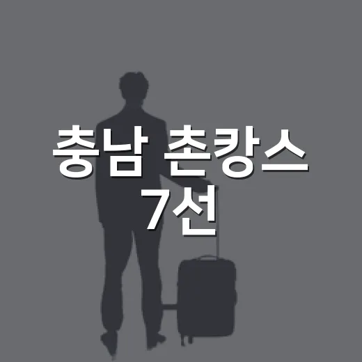 충남 촌캉스 7선