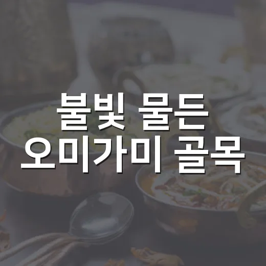 불빛 물든 오미가미 골목