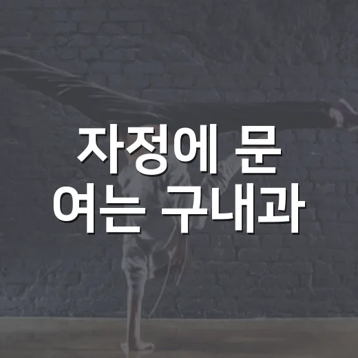 자정에 문 여는 구내과