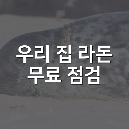 우리 집 라돈 무료 점검